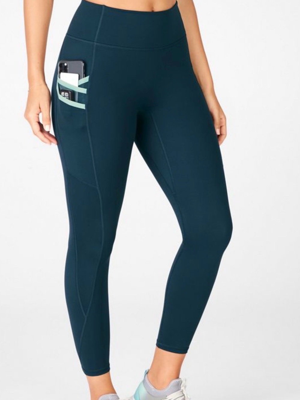 Fabletics Teal Active Leggings - Performance Stretch